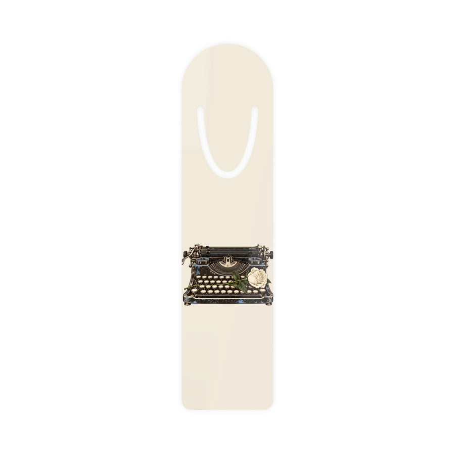 Typewriter & Rose Bookmark