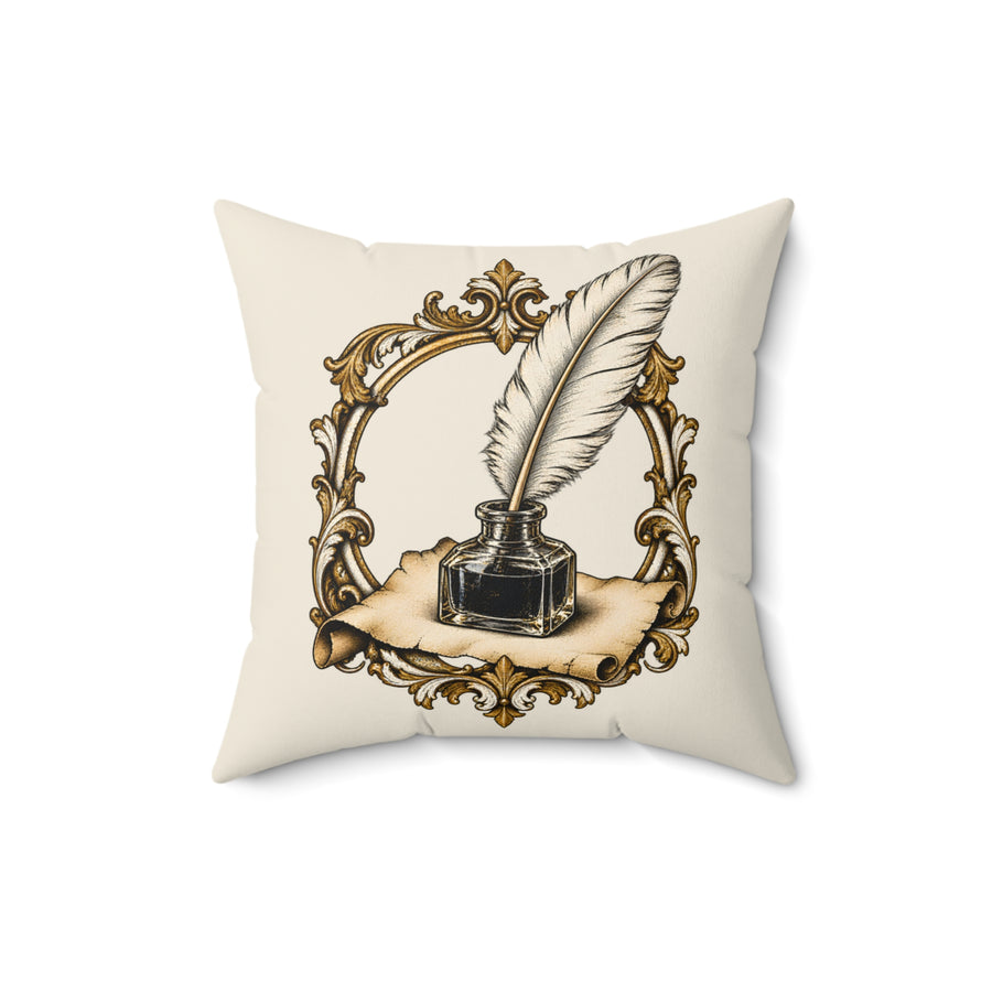 Quill & Inkwell Throw Pillow