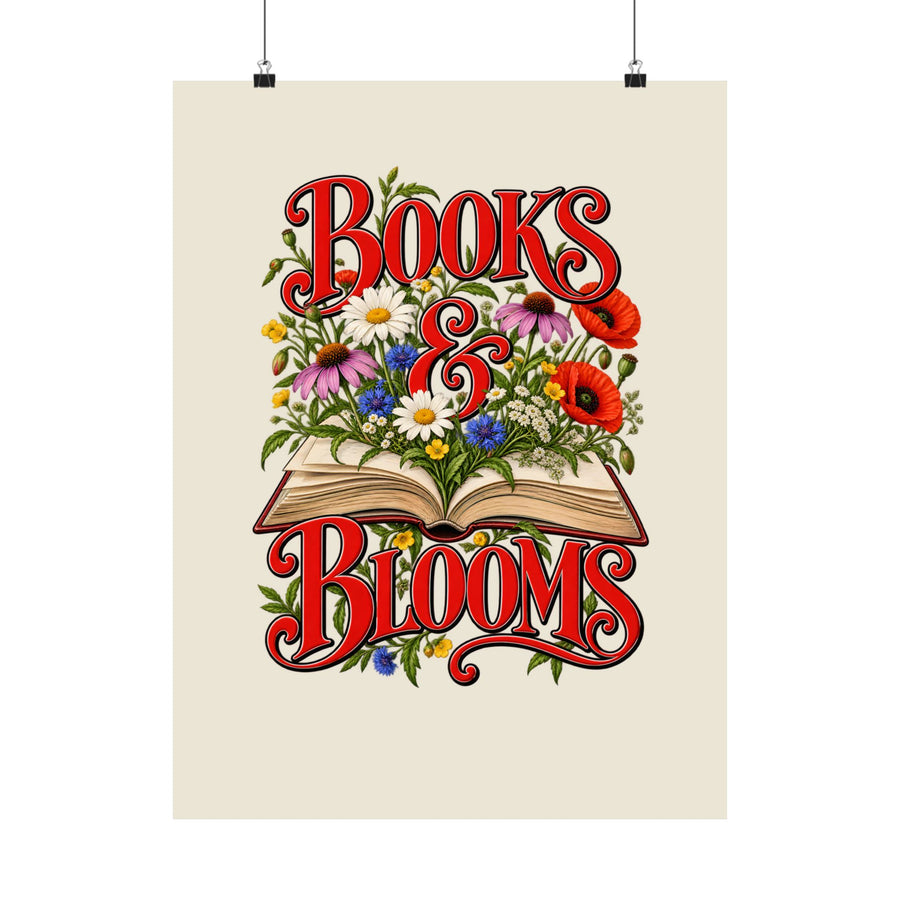 Books & Blooms Poster