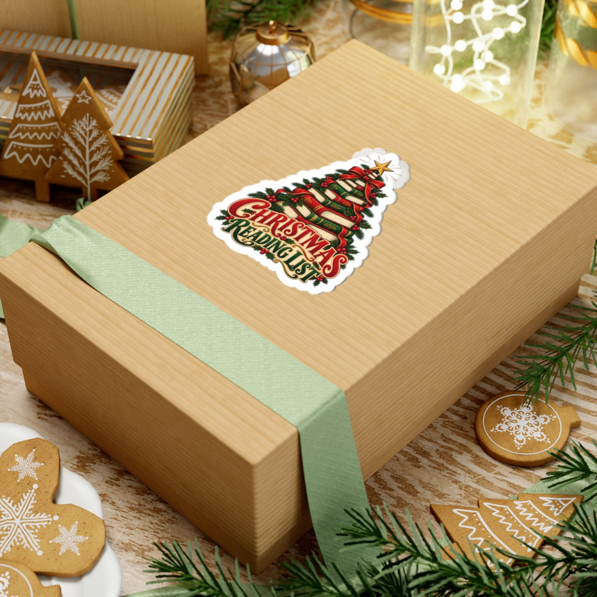 Christmas Reading List Sticker