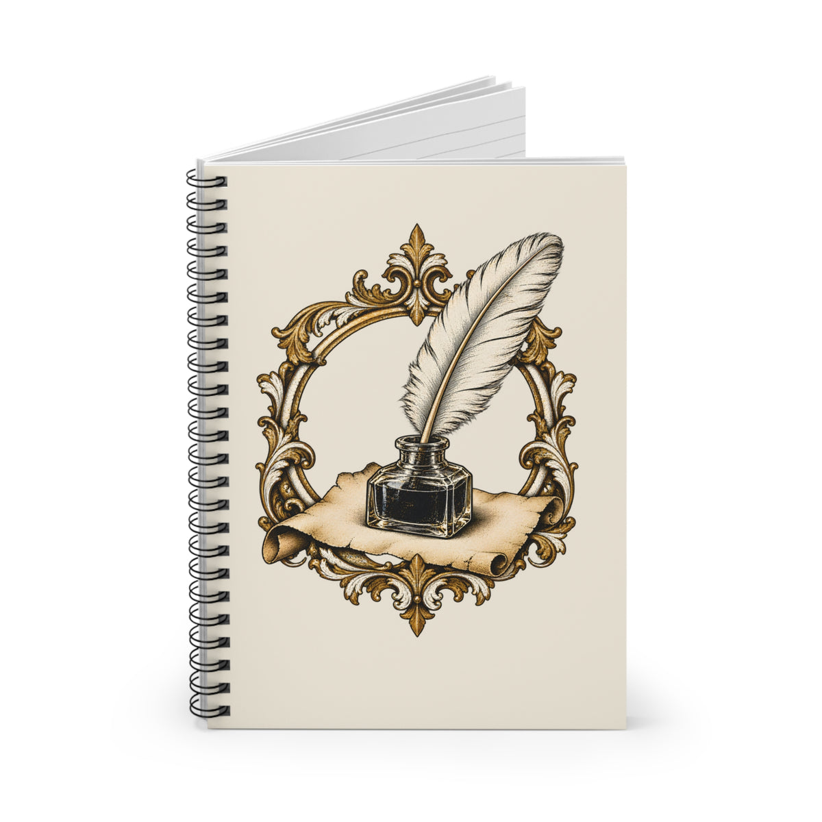 Quill & Inkwell Spiral Notebook
