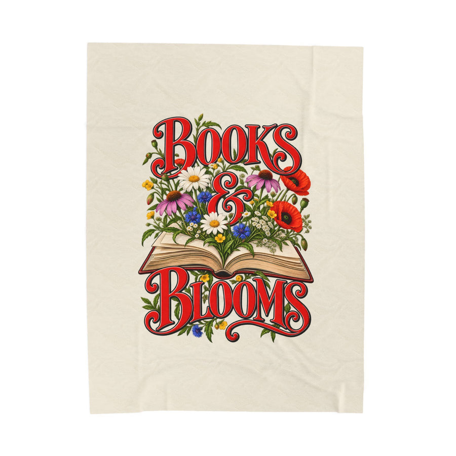 Books & Blooms Plush Blanket