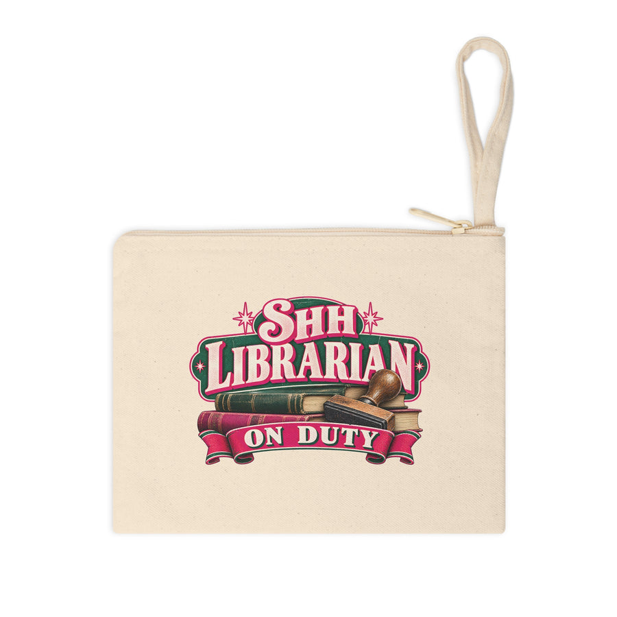 Shh, Librarian on Duty Pencil Pouch