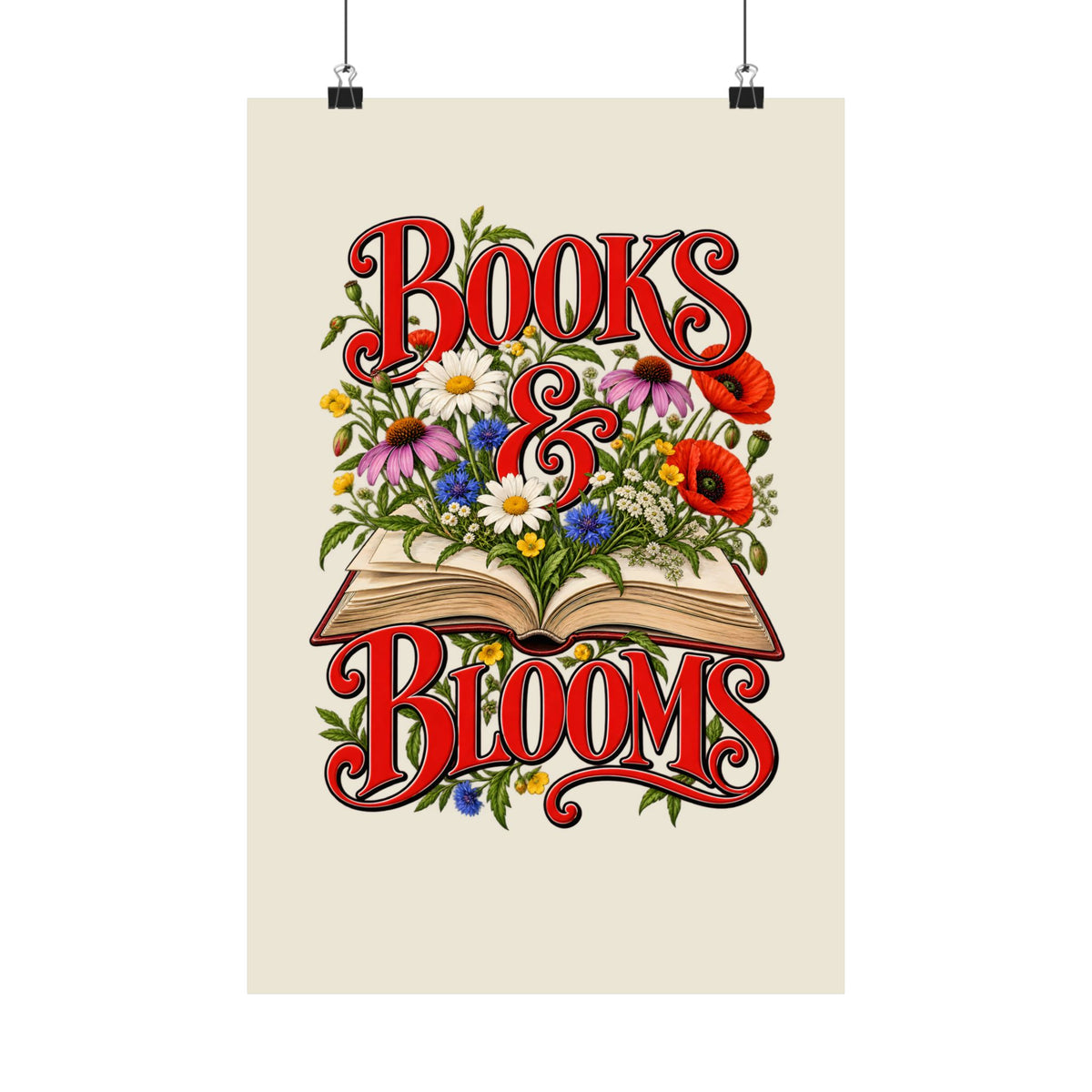 Books & Blooms Poster
