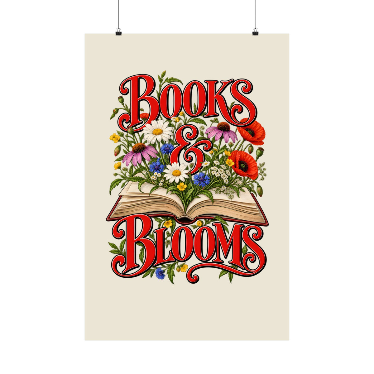 Books & Blooms Poster