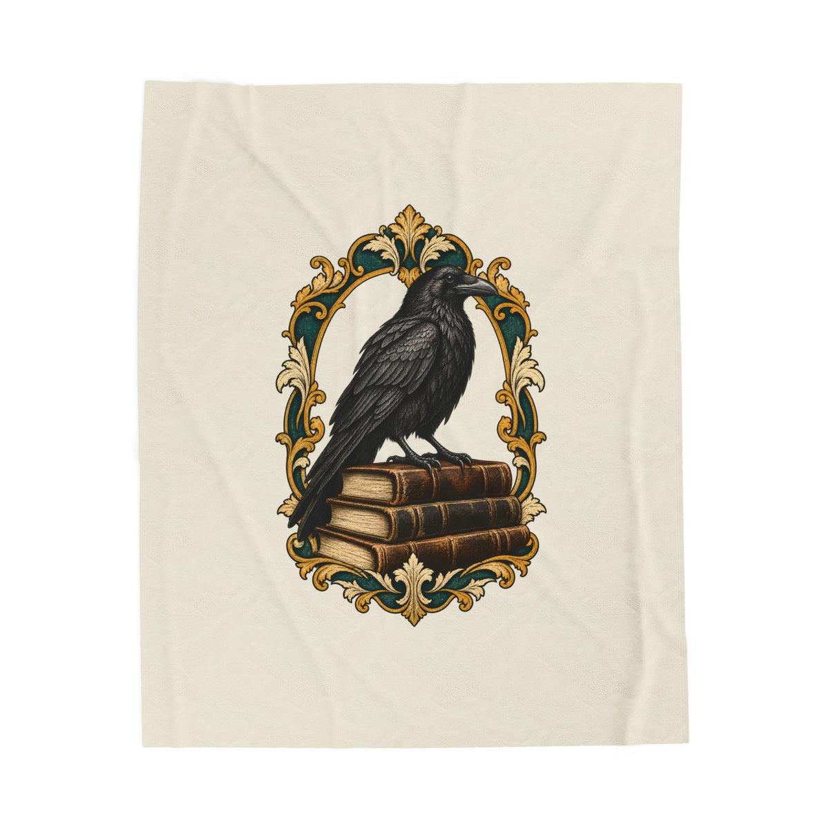 The Raven & the Stacks Plush Blanket