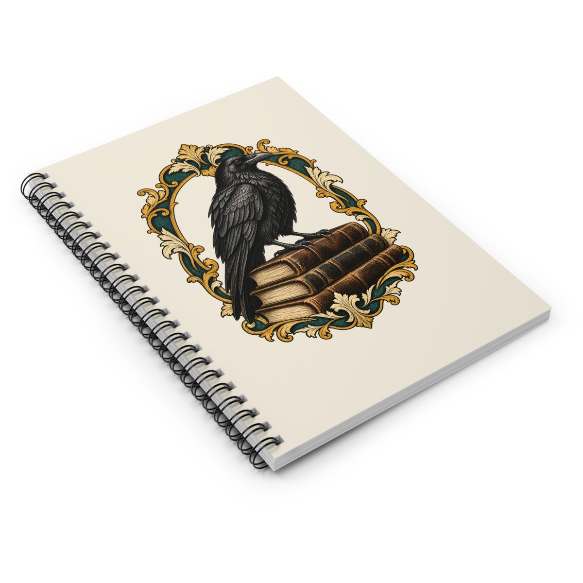The Raven & the Stacks Spiral Notebook