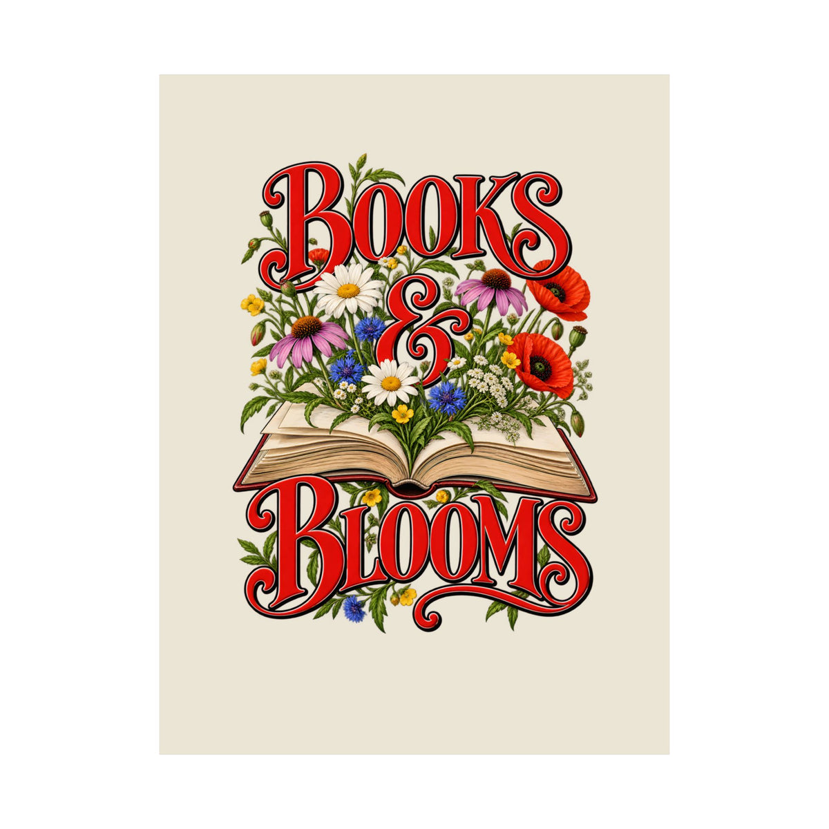 Books & Blooms Poster