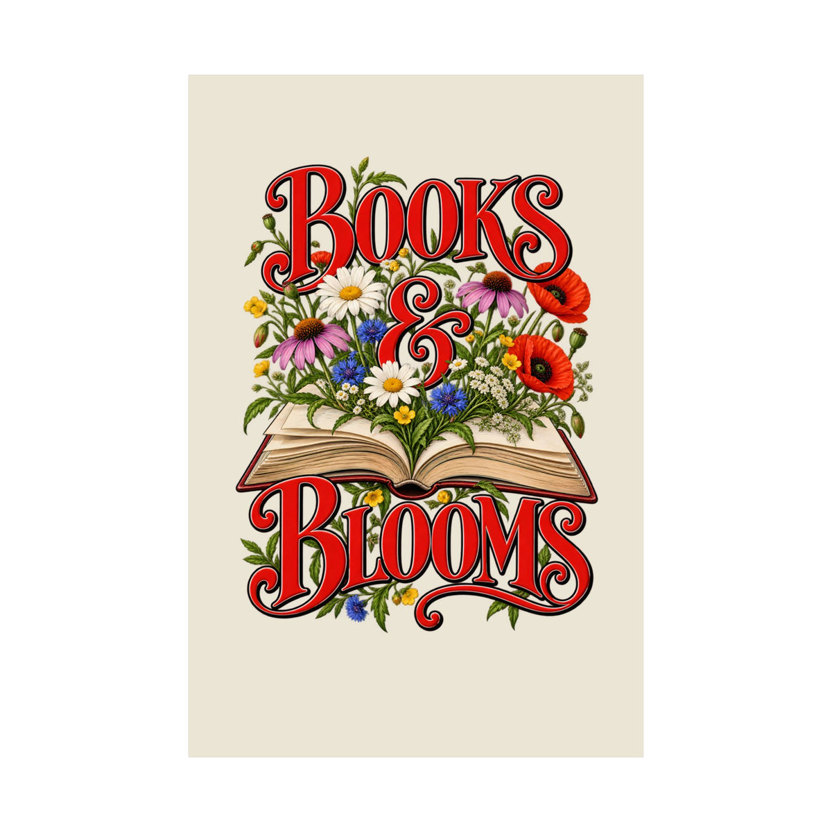 Books & Blooms Poster