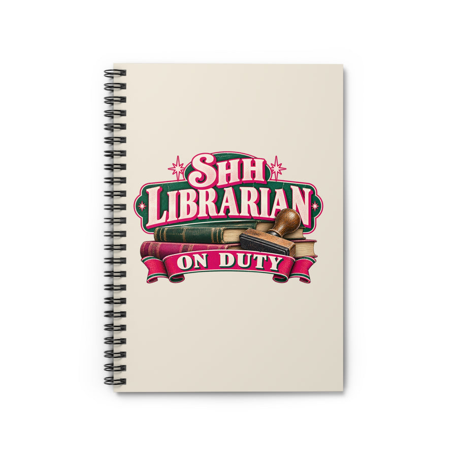 Shh, Librarian on Duty Spiral Notebook