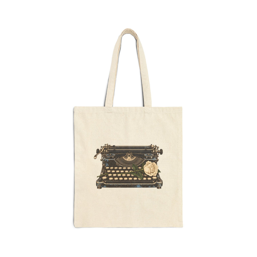 Typewriter & Rose Tote Bag