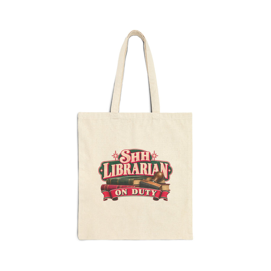 Shh, Librarian on Duty Tote Bag
