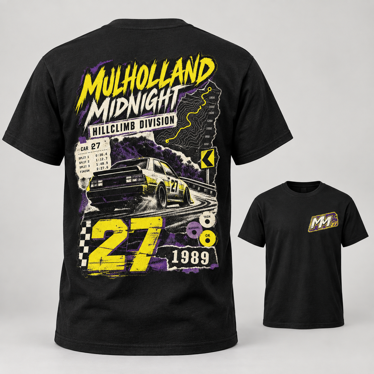 Mulholland Midnight black T-Shirt mockup