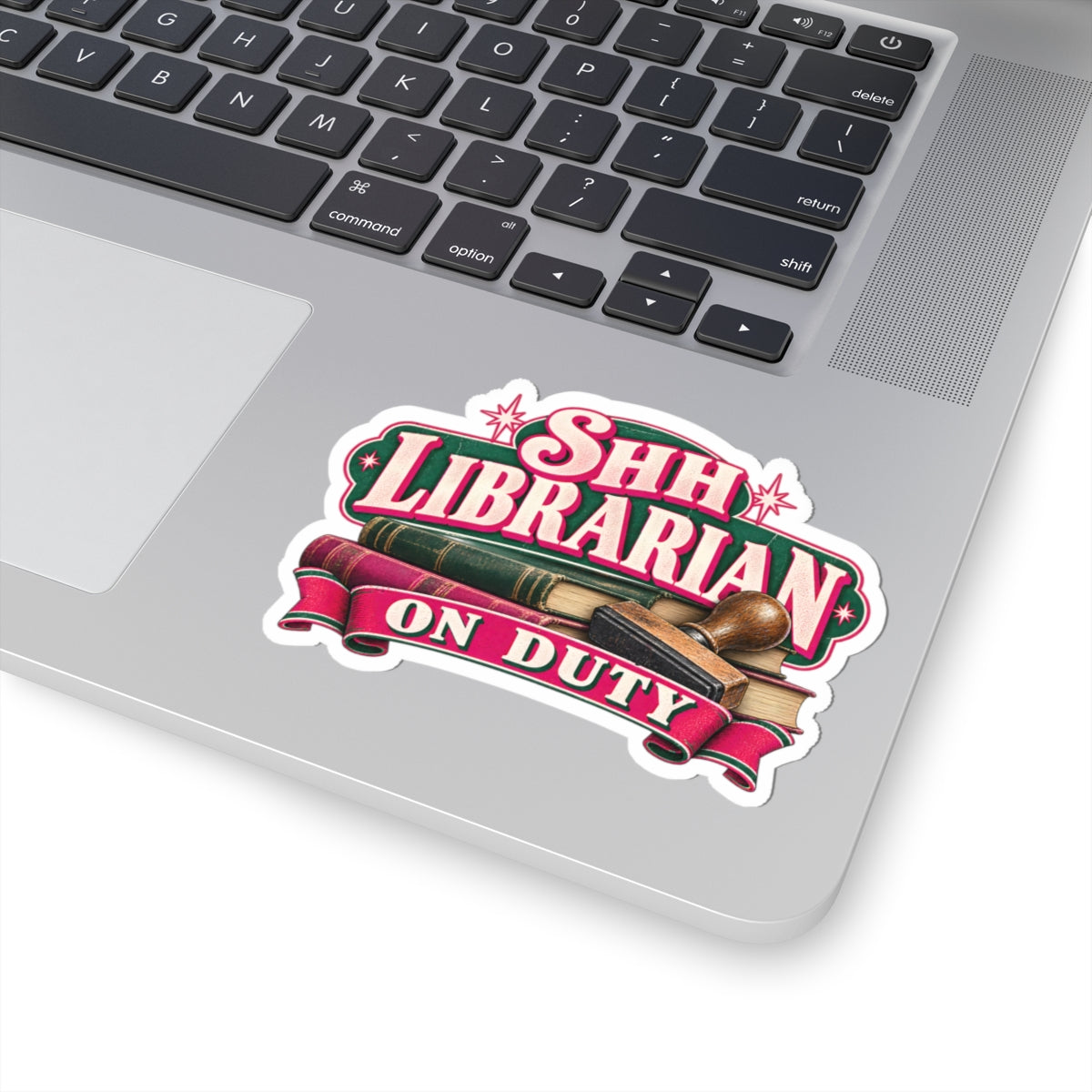 Shh, Librarian on Duty Sticker