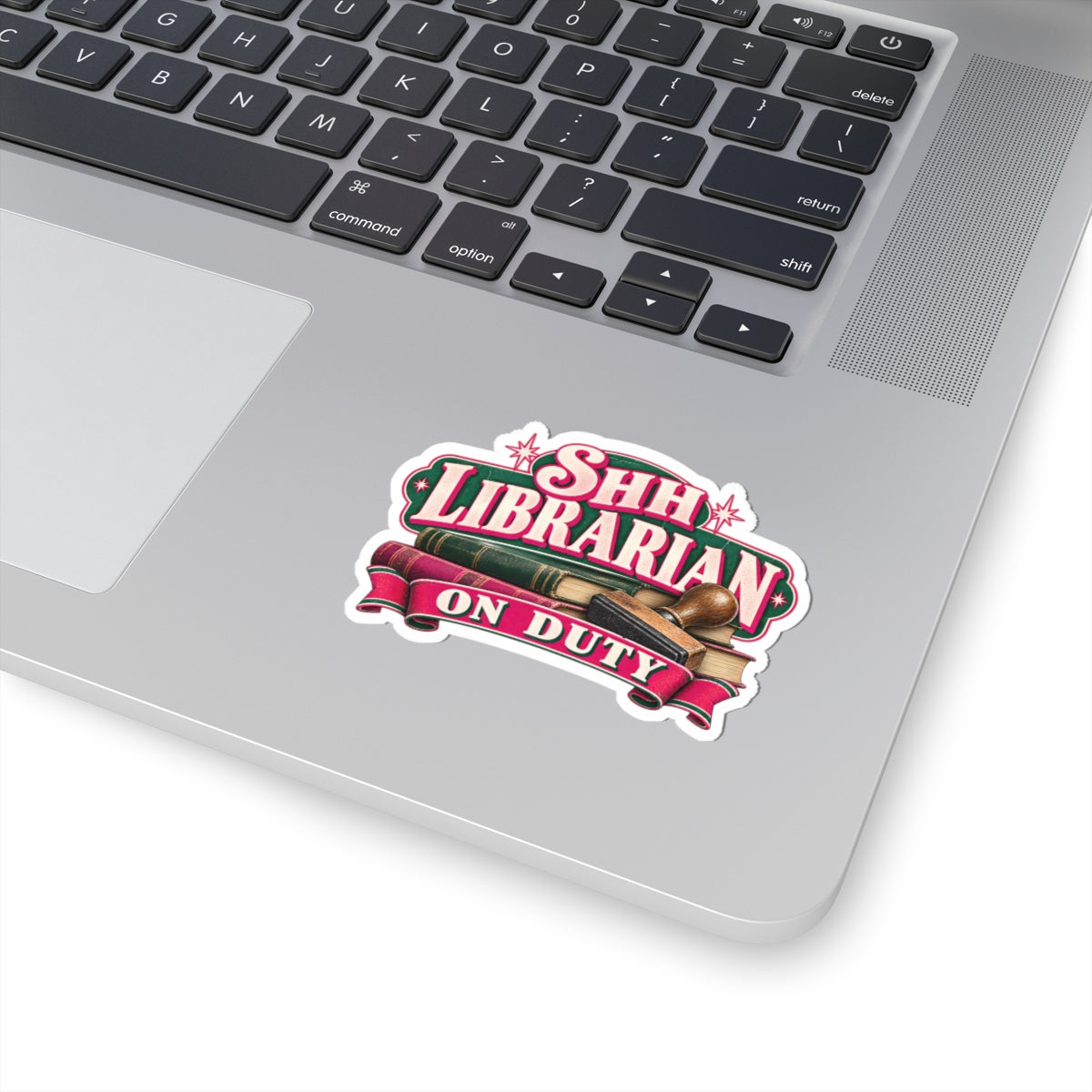 Shh, Librarian on Duty Sticker