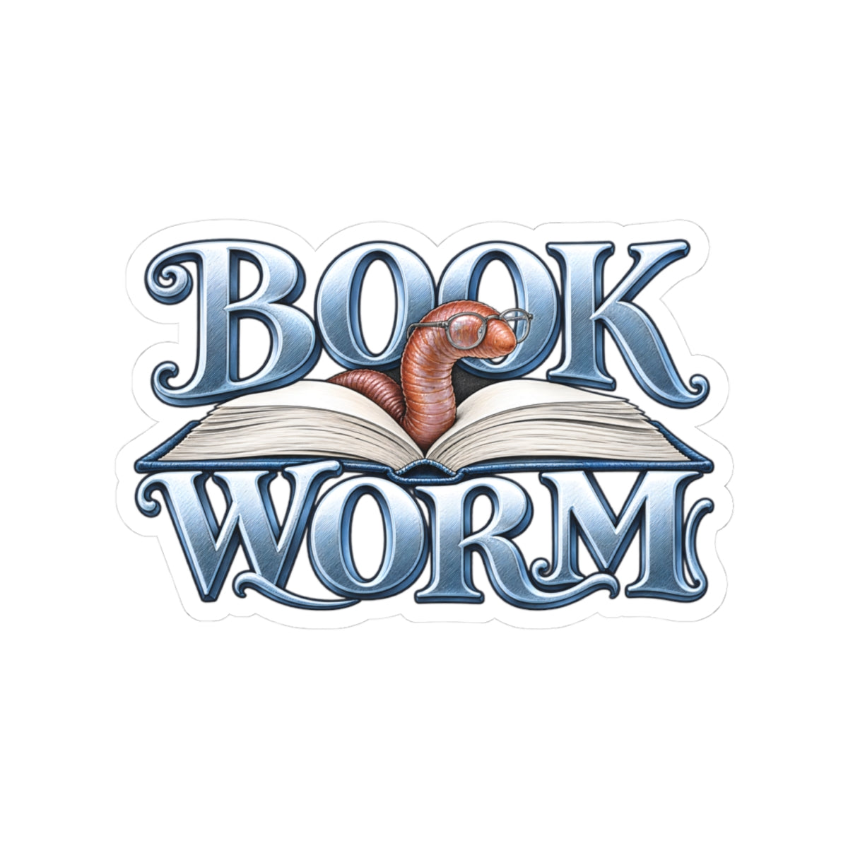 Book Worm Sticker
