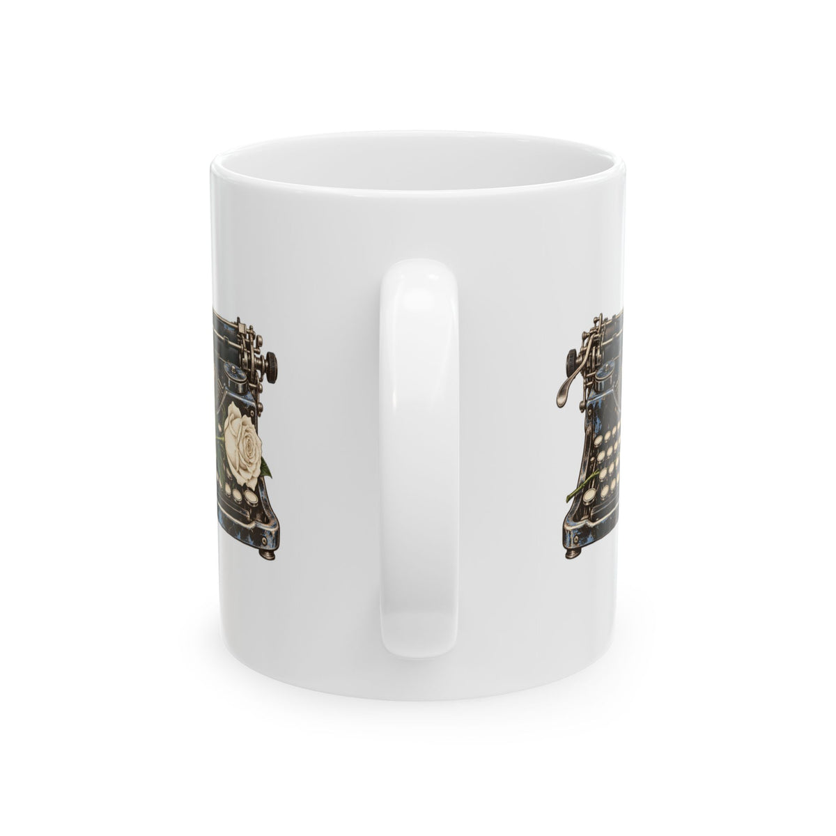 Typewriter & Rose Mug