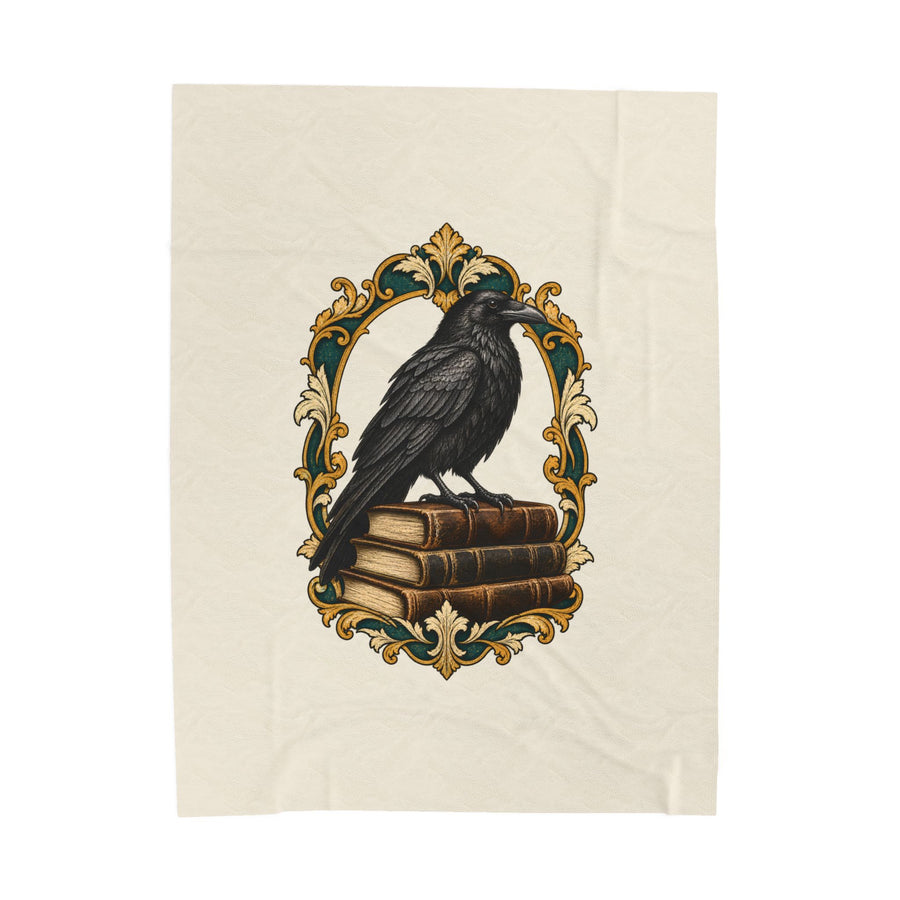 The Raven & the Stacks Plush Blanket