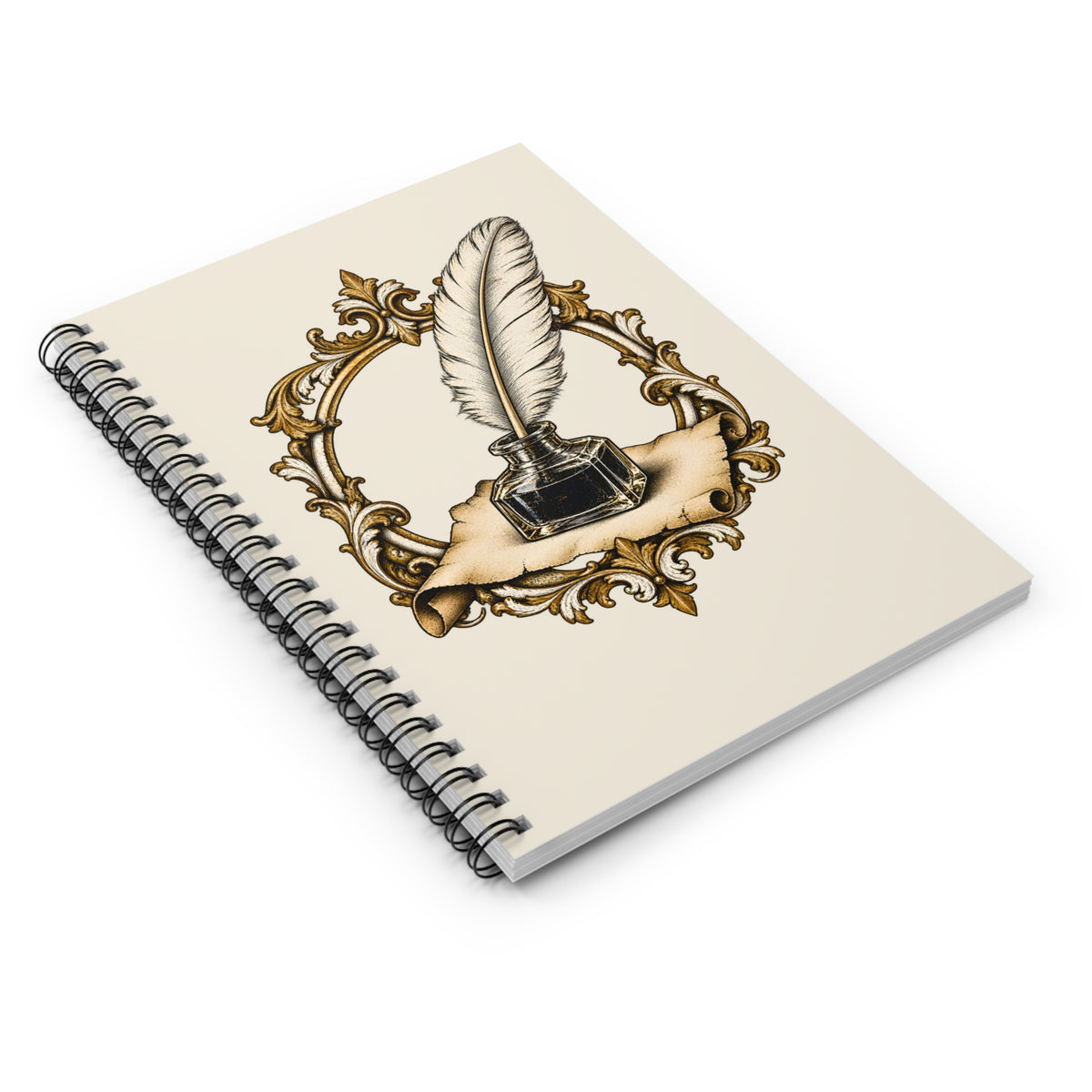 Quill & Inkwell Spiral Notebook