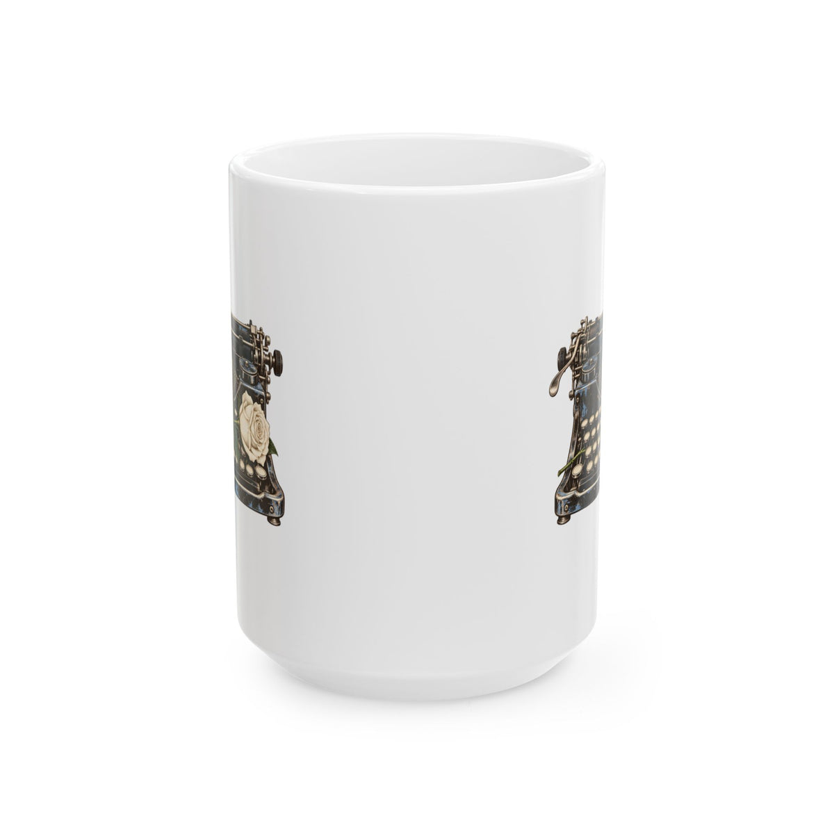 Typewriter & Rose Mug
