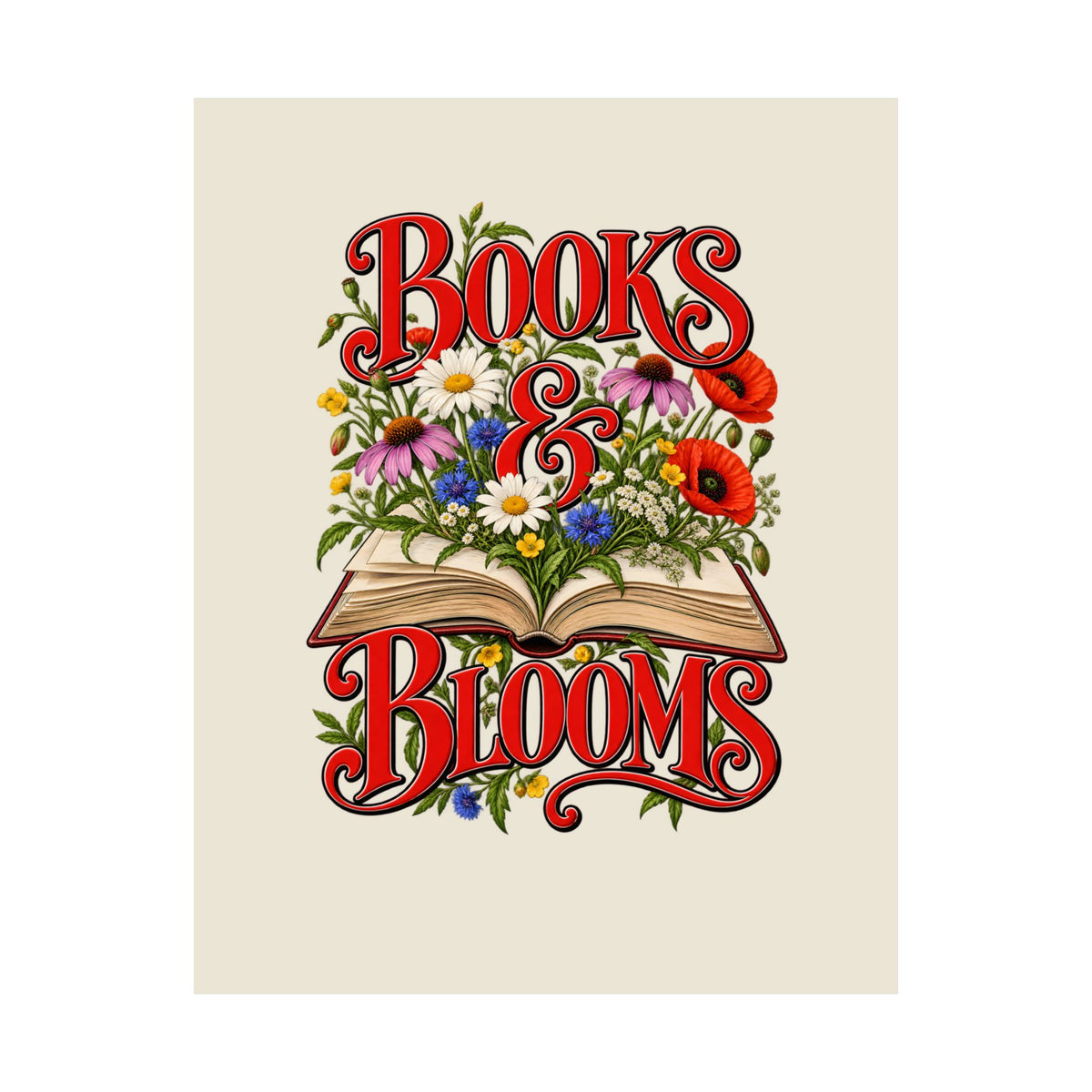 Books & Blooms Poster