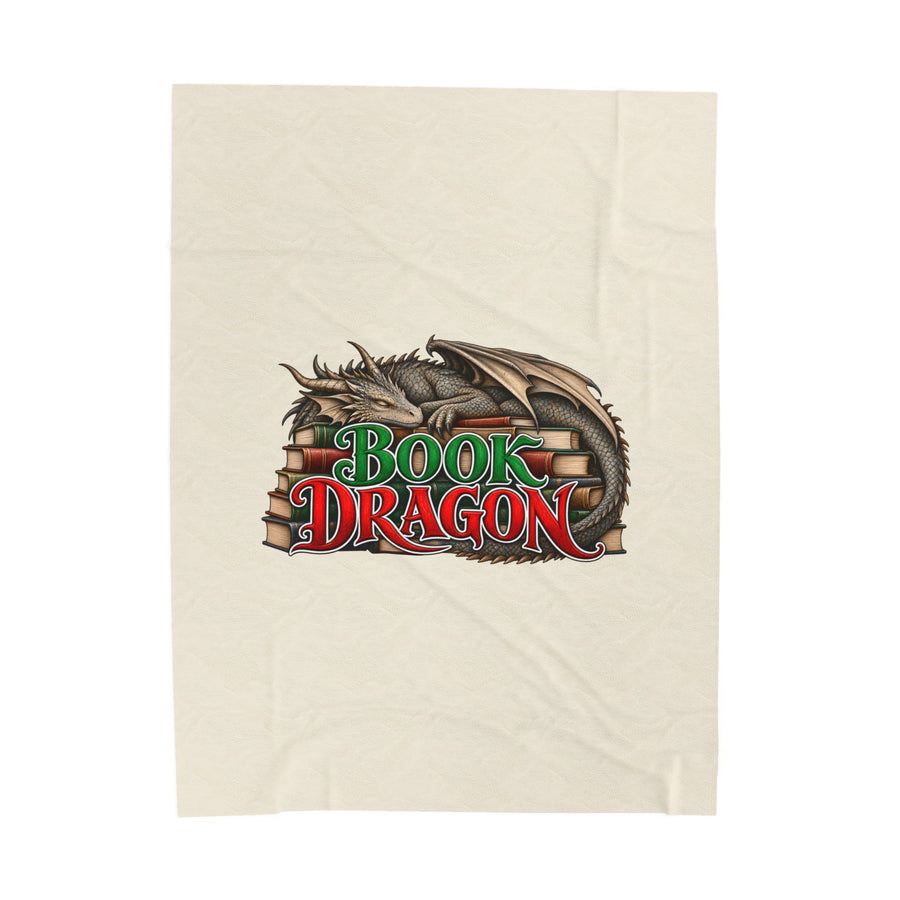 Book Dragon Plush Blanket