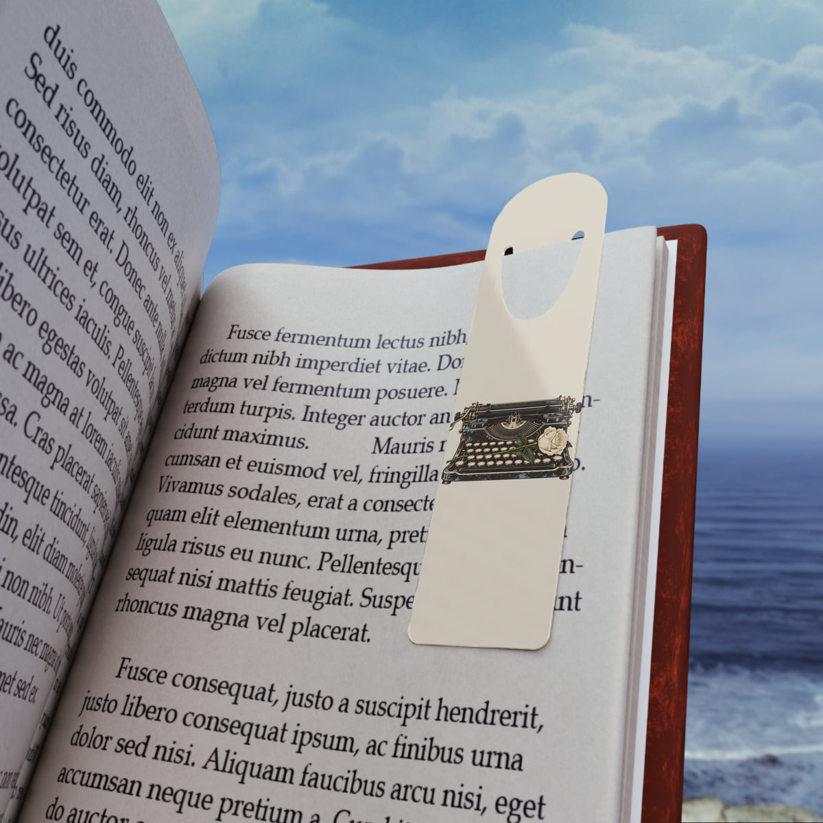 Typewriter & Rose Bookmark
