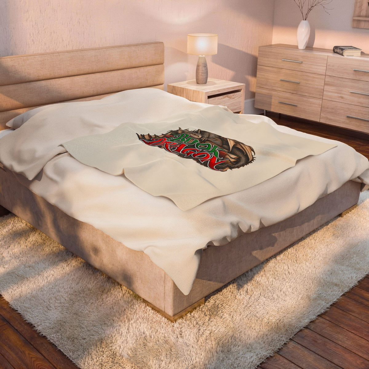 Book Dragon Plush Blanket
