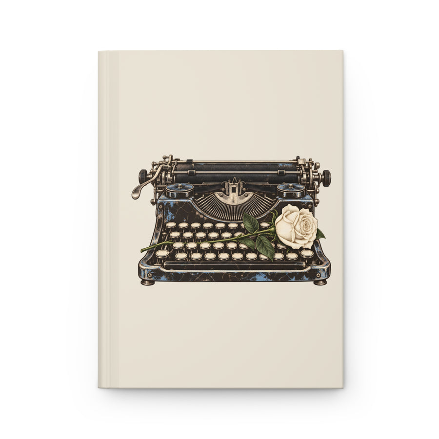 Typewriter & Rose Hardcover Journal