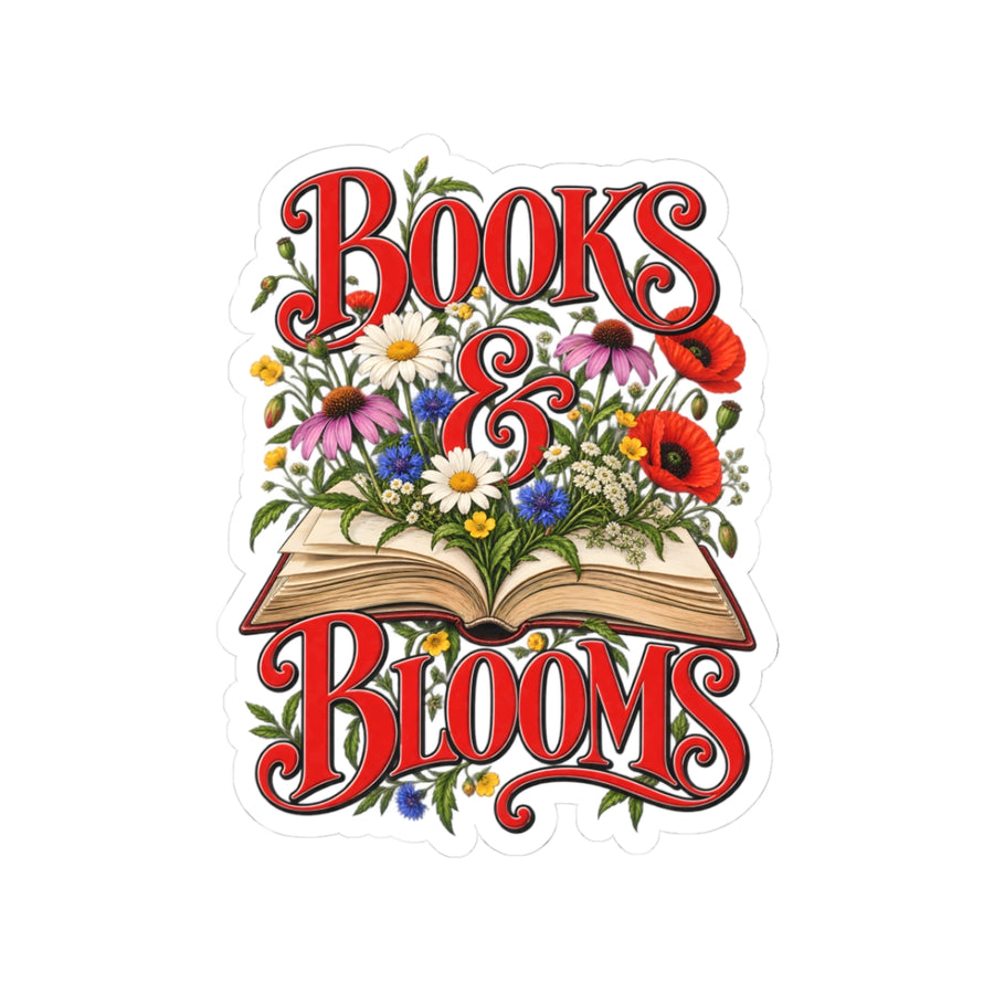 Books & Blooms Sticker