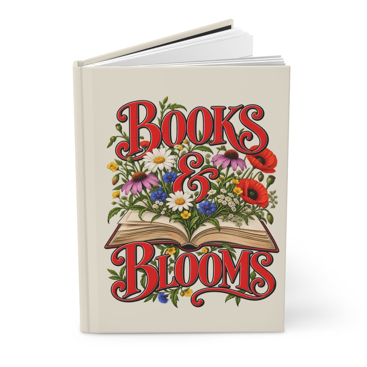 Books & Blooms Hardcover Journal