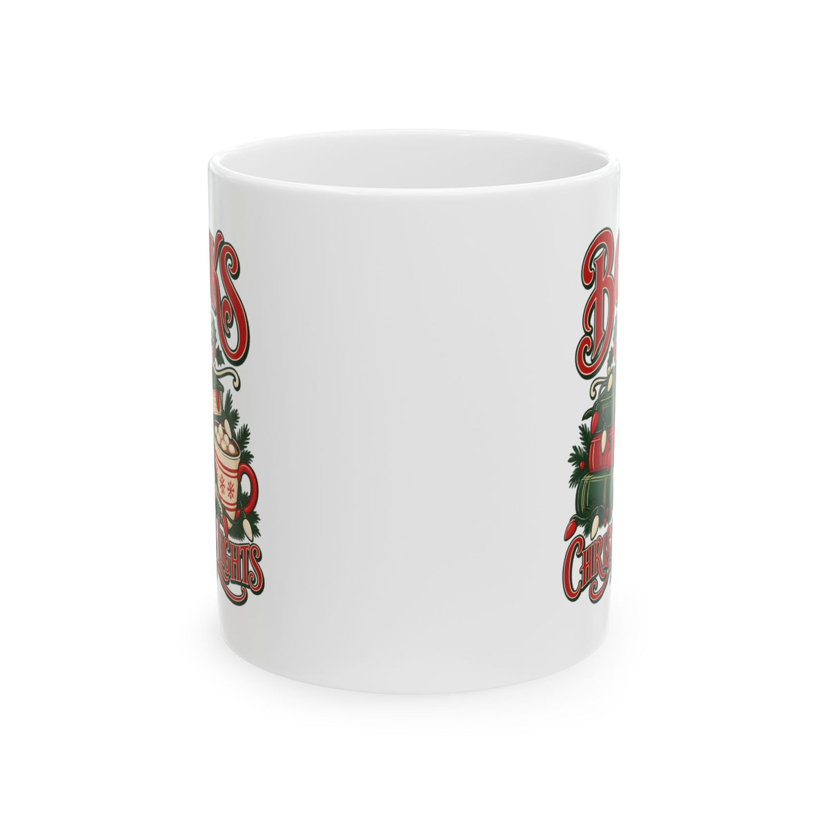 Books & Christmas Lights Mug