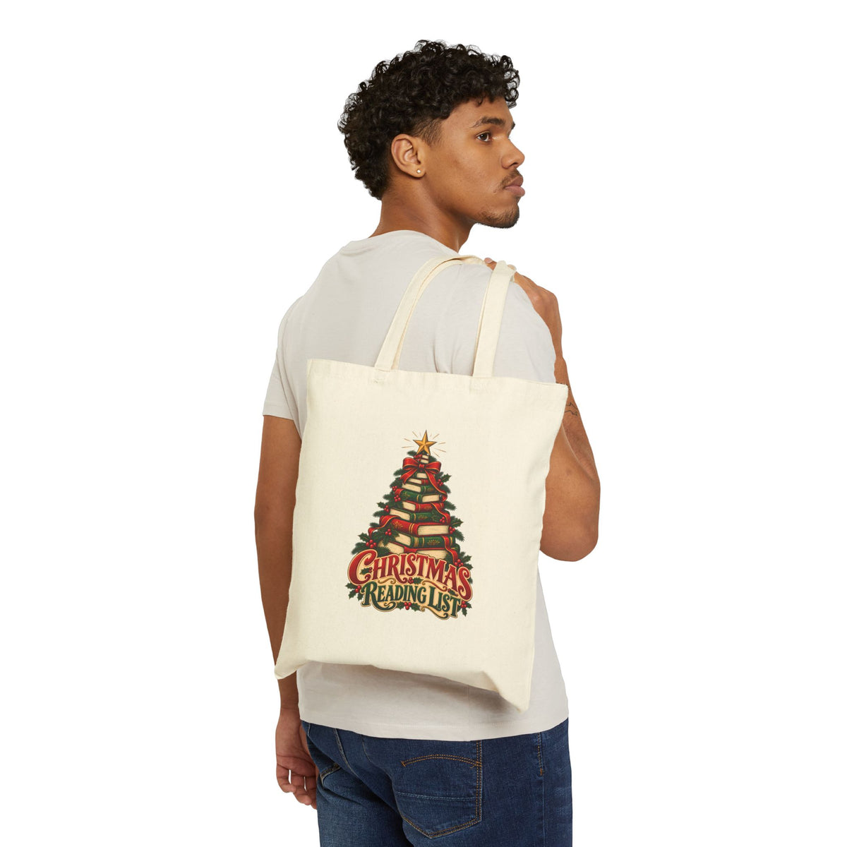 Christmas Reading List Tote Bag