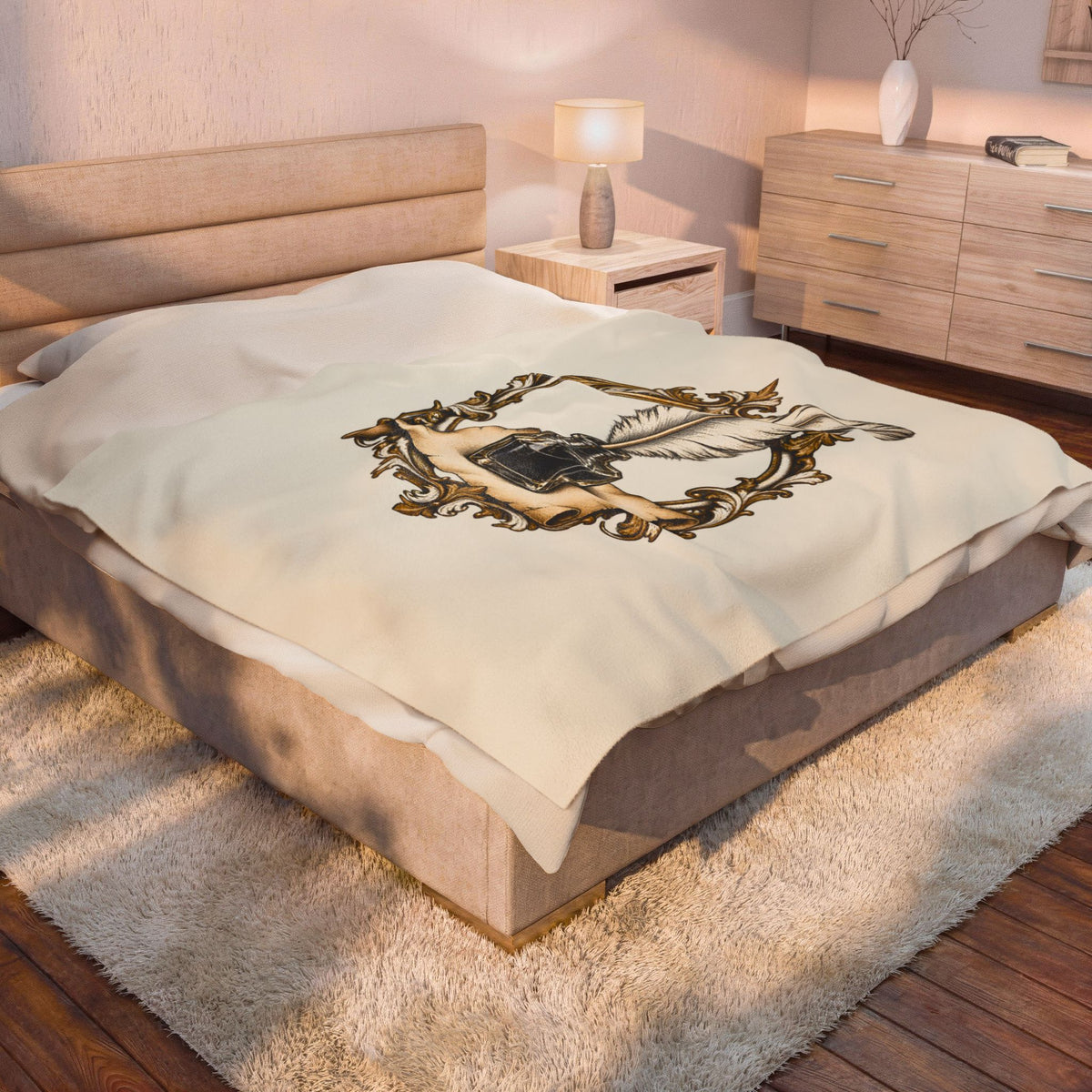 Quill & Inkwell Plush Blanket