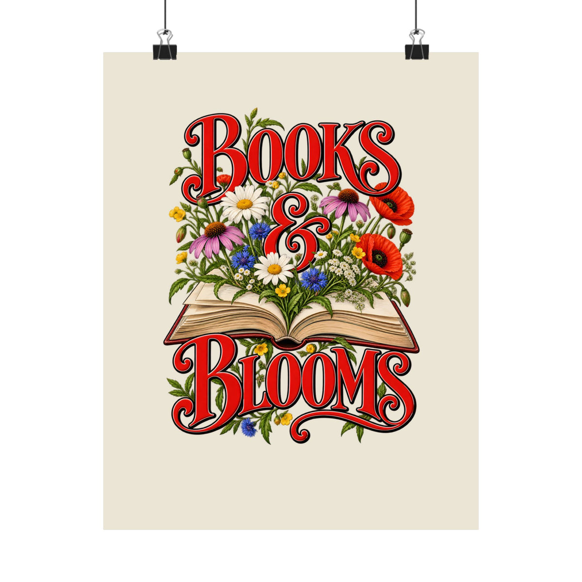 Books & Blooms Poster