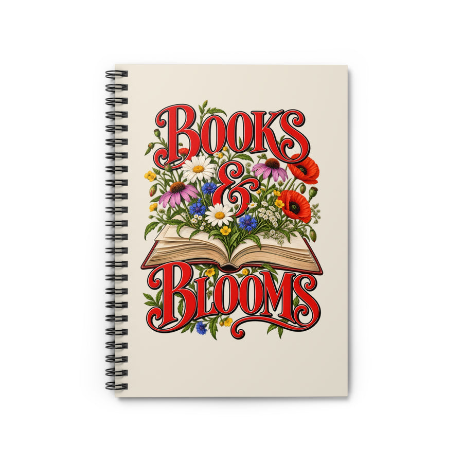 Books & Blooms Spiral Notebook
