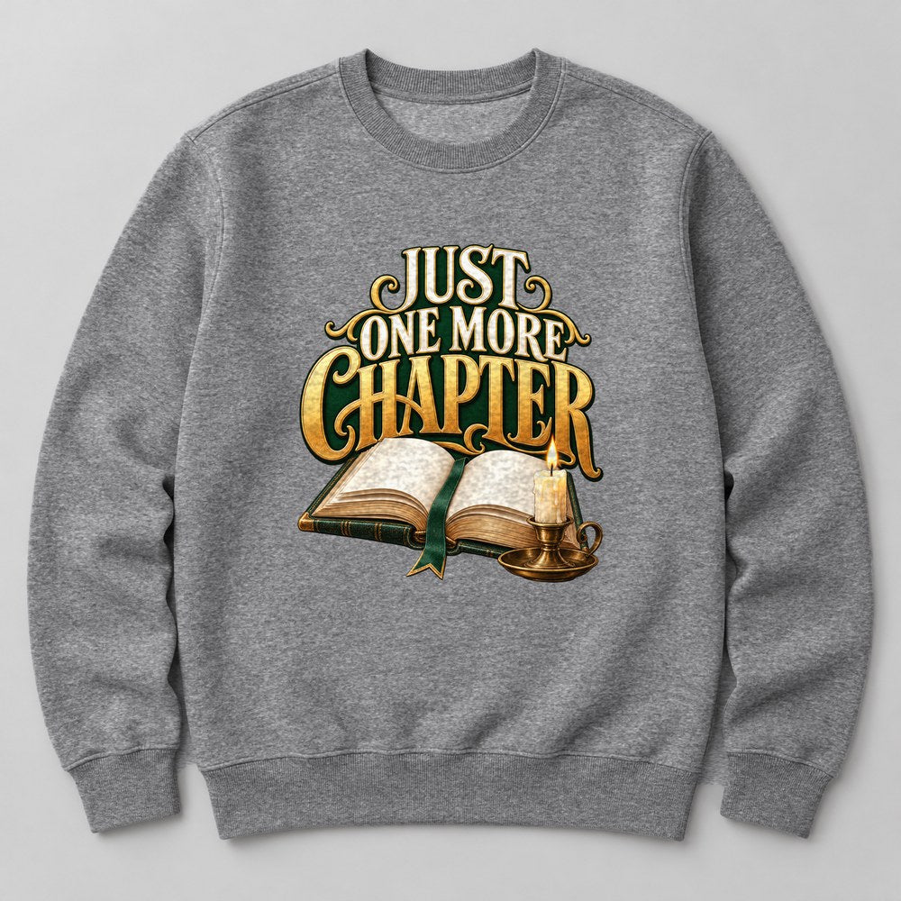 Just One More Chapter Sweatshirt in Heather Grey