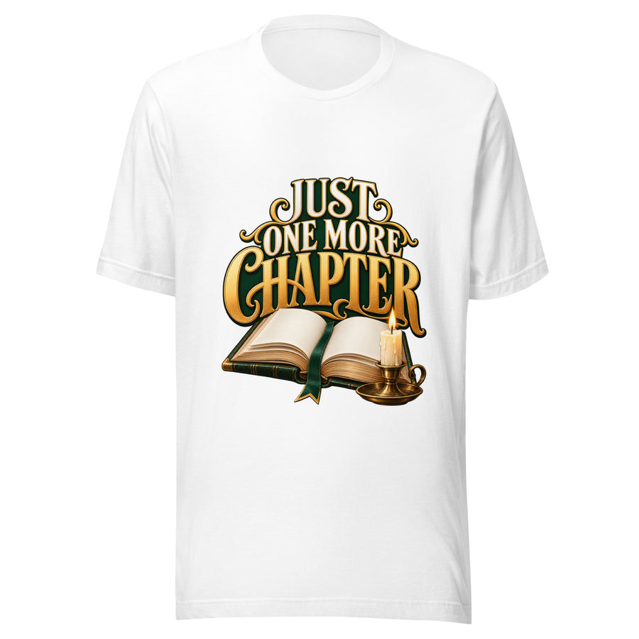 Just One More Chapter T-Shirt in White — official front print preview