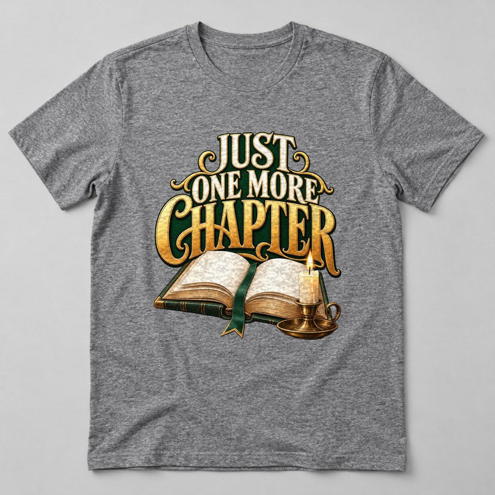 Just One More Chapter T-Shirt in Heather Grey