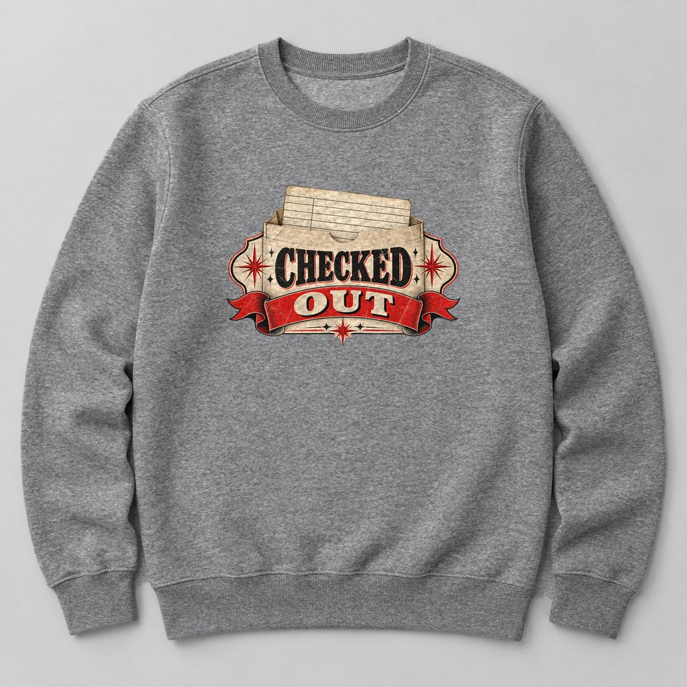 Checked Out Sweatshirt in Heather Grey