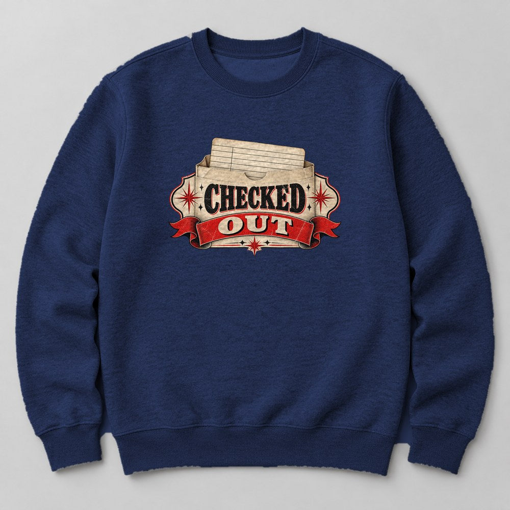 Checked Out Sweatshirt in Navy