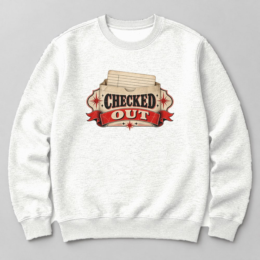 Checked Out Sweatshirt in White
