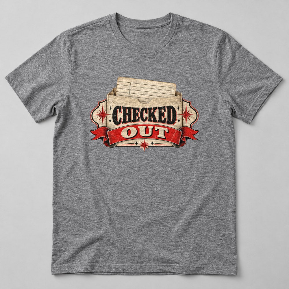 Checked Out T-Shirt in Heather Grey