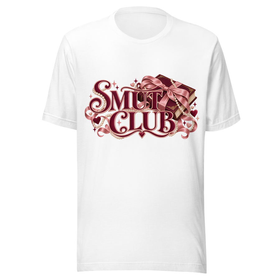 Smut Club T-Shirt in White — official front print preview