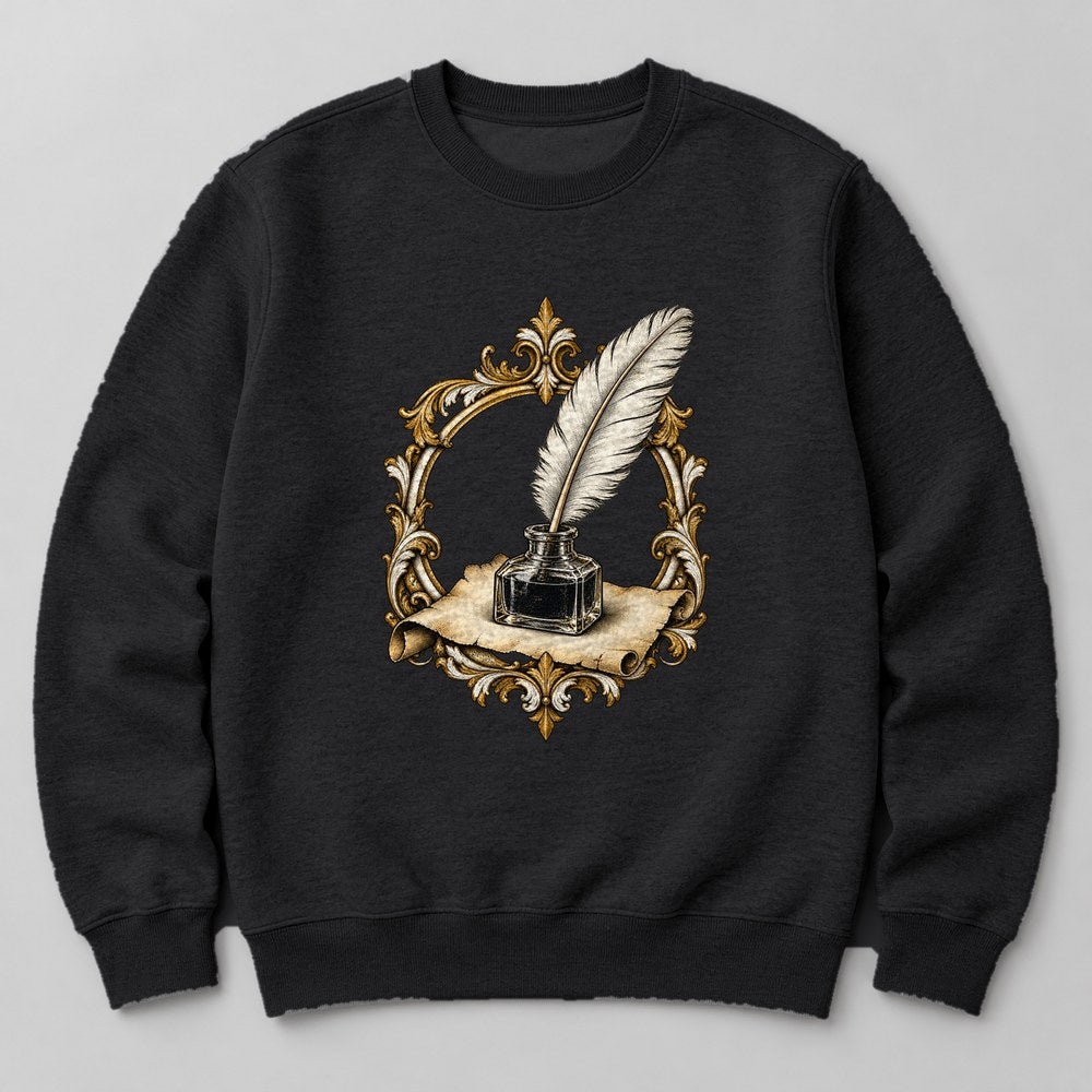 Quill Inkwell Sweatshirt in Black