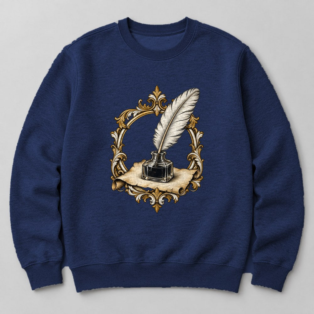 Quill & Inkwell crewneck sweatshirt in Navy