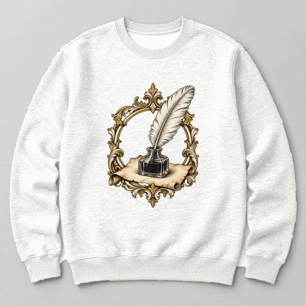 Quill Inkwell Sweatshirt in White