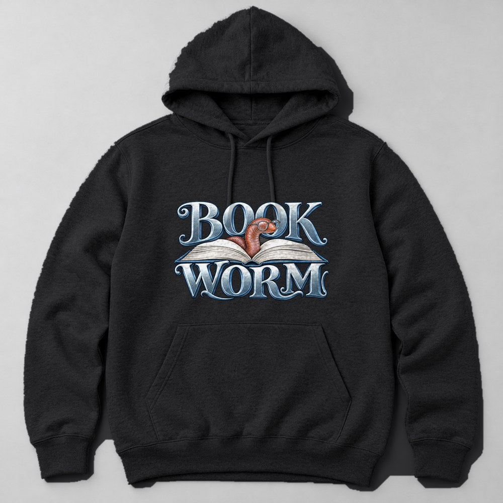 Book Worm Hoodie in Black