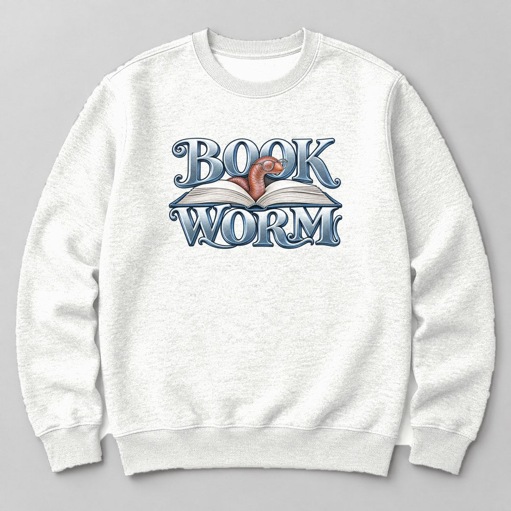 Book Worm Sweatshirt in White