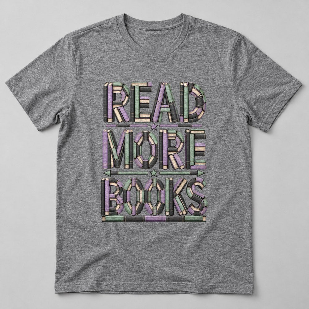 Read More Books T-Shirt in Heather Grey